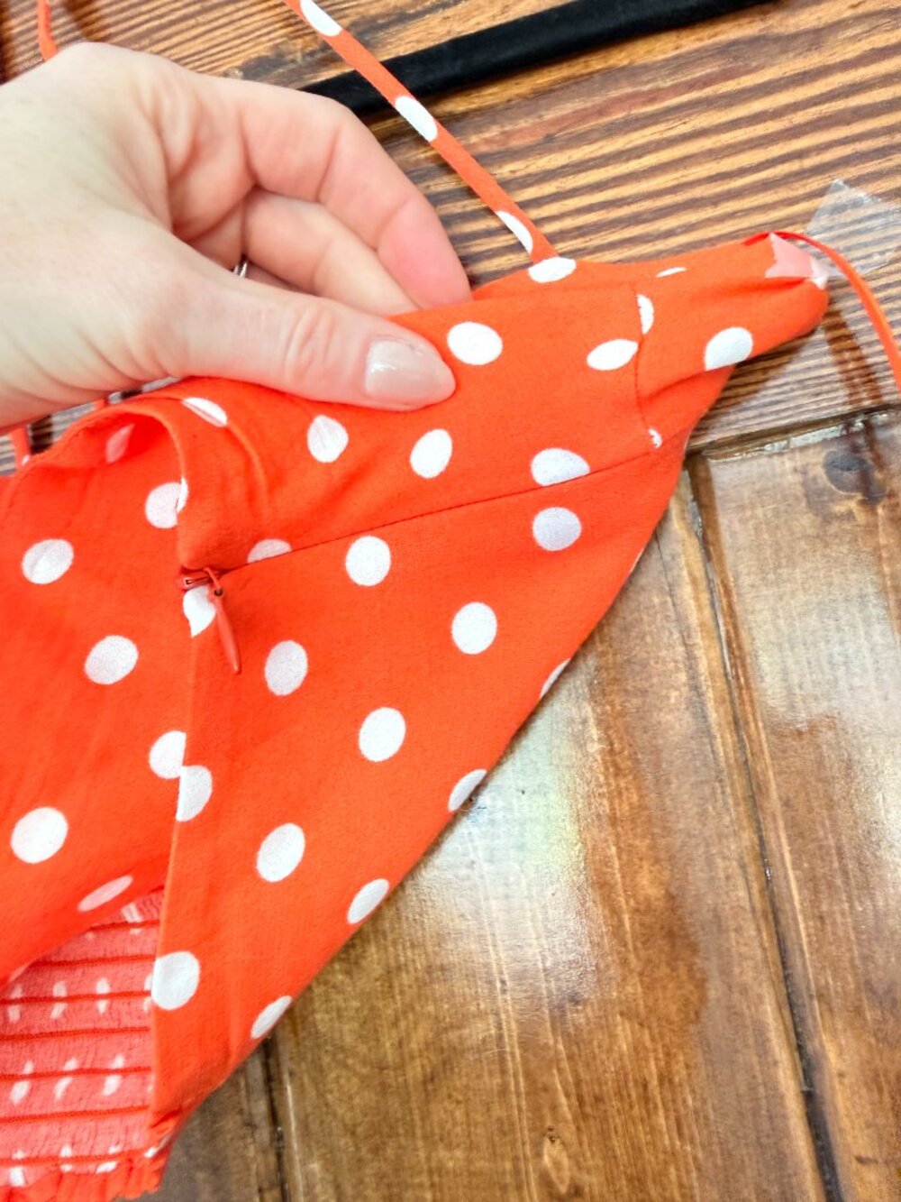 Reformation • Two Piece Set, Orange Polka Dot - Picture 11 of 16